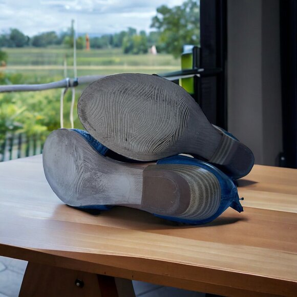 Miz Mooz Cora,Sassy Summer Heeled Sandel In A Beautiful Blue Size 39 EU Size - Picture 11 of 11